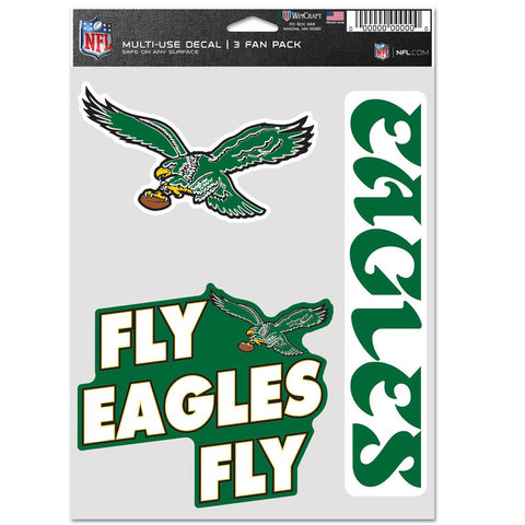 Philadelphia Eagles Retro 3pc Fan Multi Use Decal Set