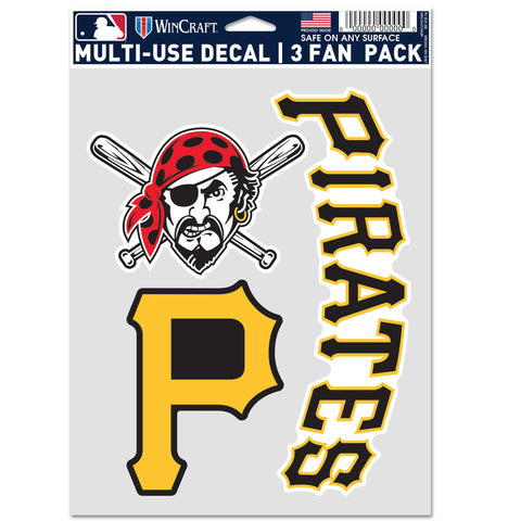 Pittsburgh Pirates 3pc Fan Multi Use Decal Set
