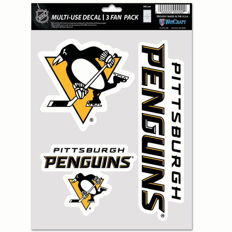 Pittsburgh Penguins 3pc Fan Multi Use Decal Set