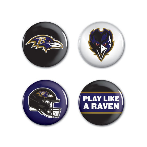 Baltimore Ravens 4 Pack Buttons