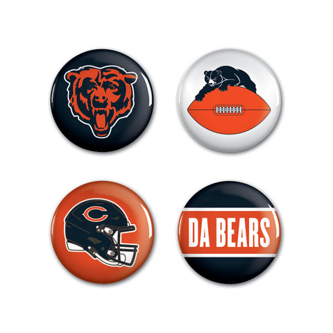 Chicago Bears 4 Pack Buttons