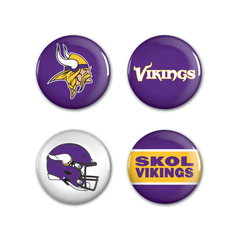 Minnesota Vikings 4 Pack Buttons