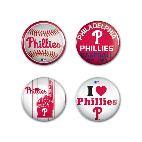 Philadelphia Phillies 4 Pack Buttons