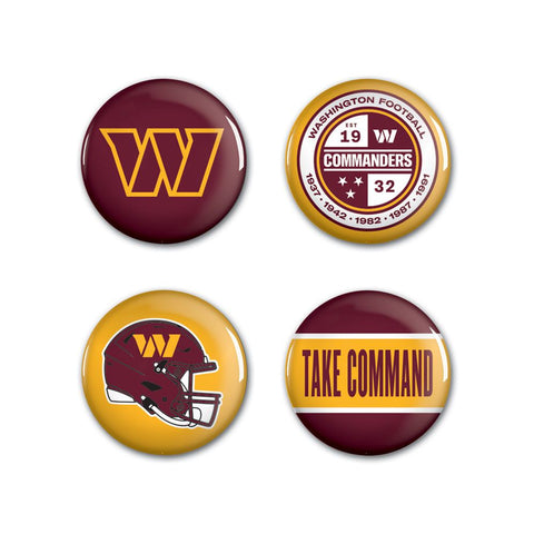 Washington Commanders 4 Pack Buttons