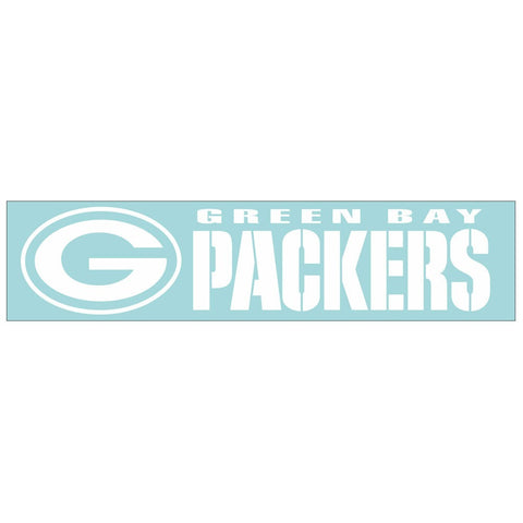 Green Bay Packers 4" X 17" Decal White