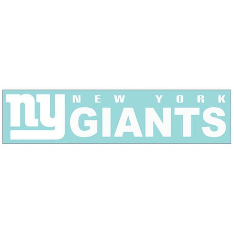 New York Giants 4" X 17" Decal White
