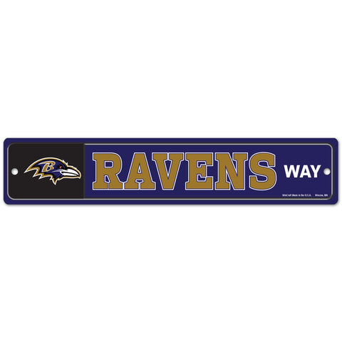 Baltimore Ravens 4" x 19" Street Sign