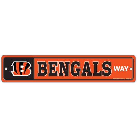 Cincinnati Bengals 4" X 19" Street Sign