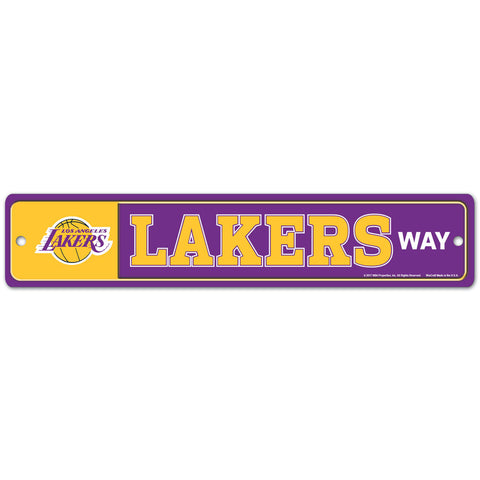 Los Angeles Lakers 4" X 19" Street Sign