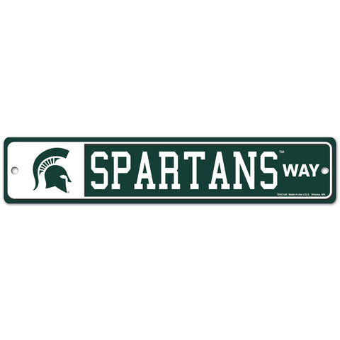 Michigan State Spartans 4" x 19" Street Sign