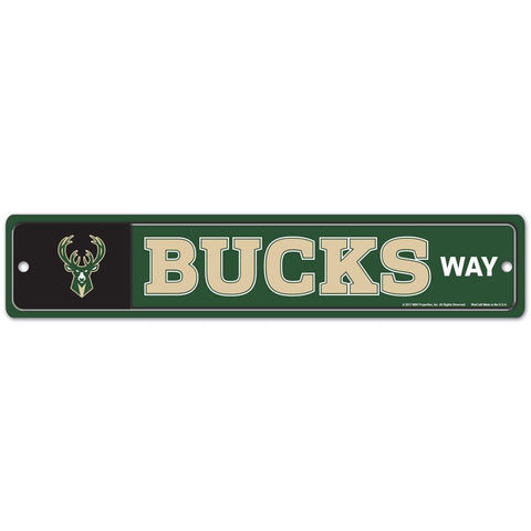 Milwaukee Bucks 4" x 19" Street Sign