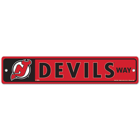 New Jersey Devils 4" x 19" Street Sign