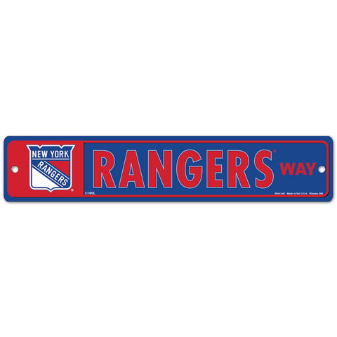 New York Rangers 4" x 19" Street Sign