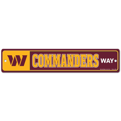 Washington Commanders 4" x 19" Street Sign