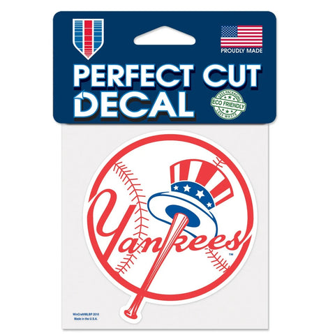New York Yankees 4" x 4" Logo Decal - Top Hat Logo