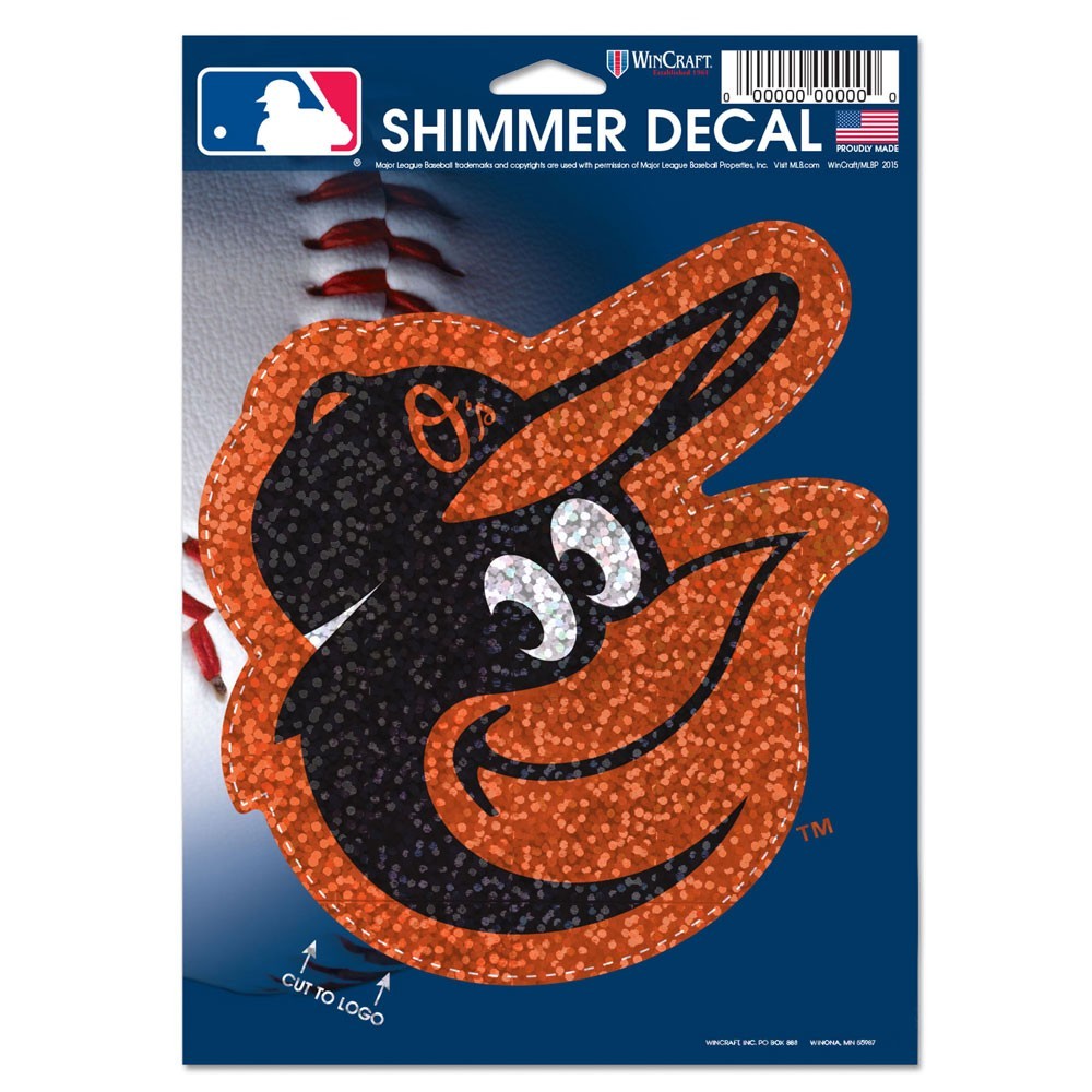 Baltimore Orioles 5" x 7" Shimmer Decal