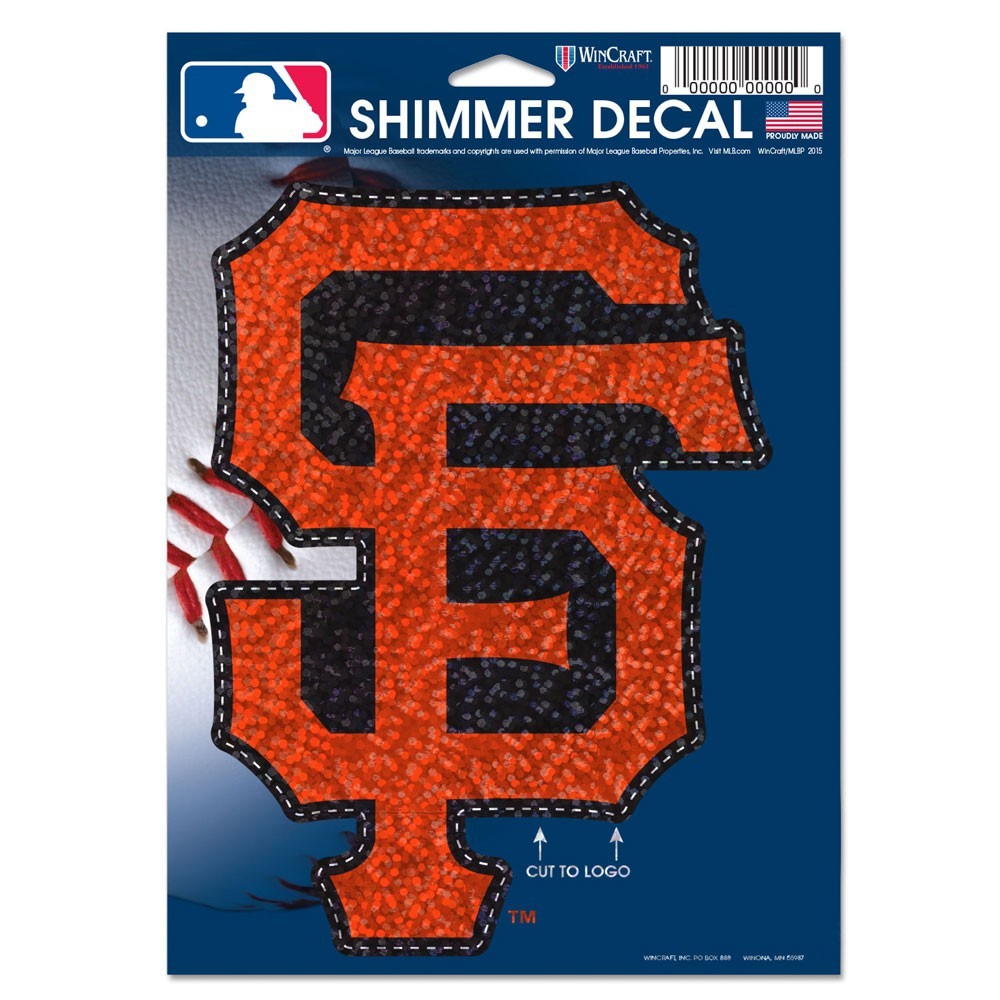 San Francisco Giants 5" x 7" Shimmer Decal