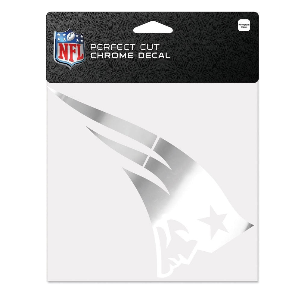 New England Patriots 6" x 6" Chrome Decal