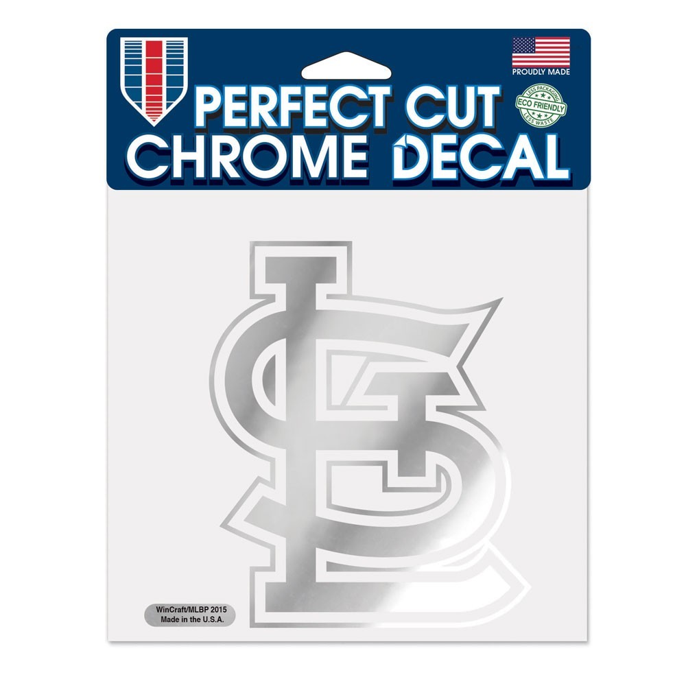 St Louis Cardinals 6" x 6" Chrome Decal