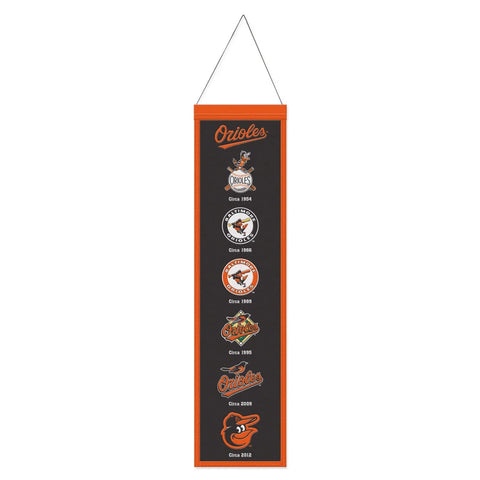 Baltimore Orioles 8" x 32" Evolution Wool Banner