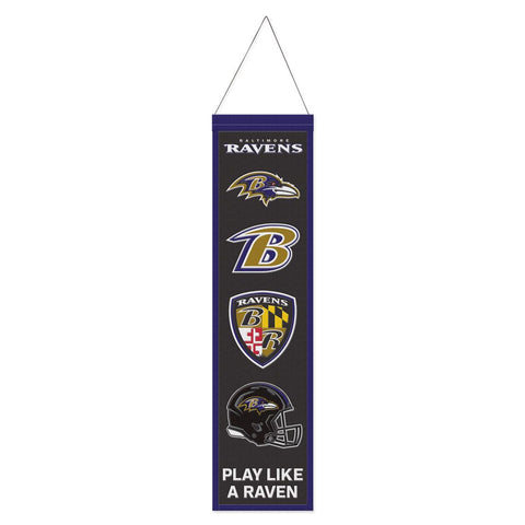 Baltimore Ravens 8" x 32" Evolution Wool Banner