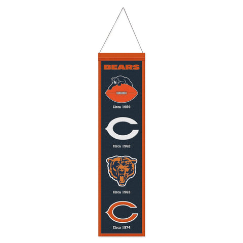 Chicago Bears 8" x 32" Evolution Wool Banner