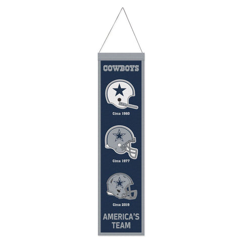 Dallas Cowboys 8" x 32" Evolution Wool Banner