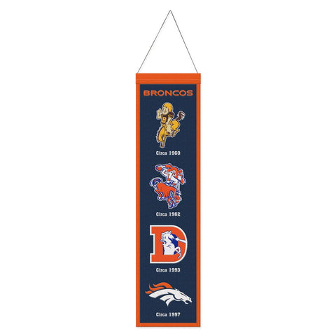 Denver Broncos 8" x 32" Evolution Wool Banner