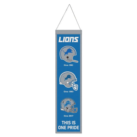 Detroit Lions 8" x 32" Evolution Wool Banner