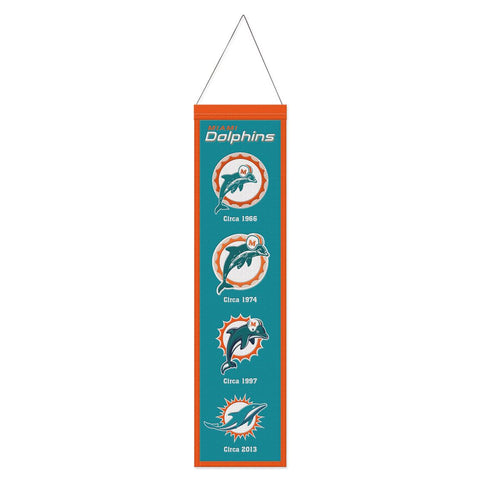 Miami Dolphins 8" x 32" Evolution Wool Banner