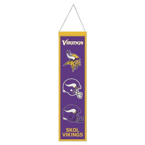 Minnesota Vikings 8" x 32" Evolution Wool Banner