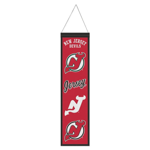 New Jersey Devils 8" x 32" Evolution Wool Banner