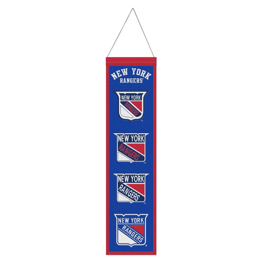 New York Rangers 8" x 32" Evolution Wool Banner
