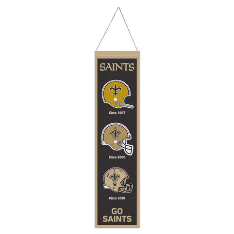 New Orleans Saints 8" x 32" Evolution Wool Banner