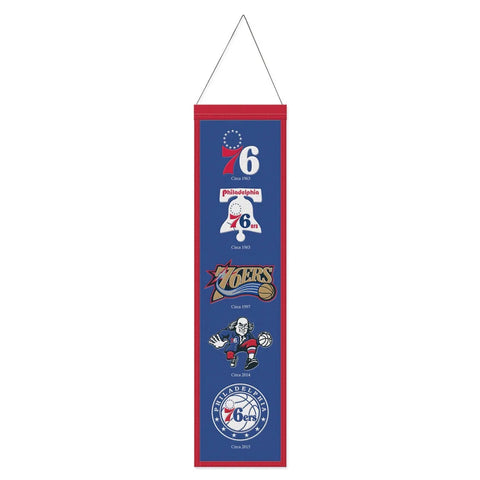 Philadelphia 76ers 8" x 32" Evolution Wool Banner