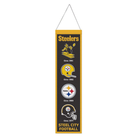 Pittsburgh Steelers 8" x 32" Evolution Wool Banner
