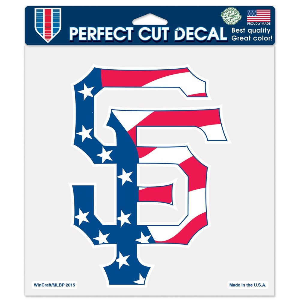 San Francisco Giants 8" x 8" Stars & Stripes Decal