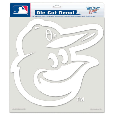 Baltimore Orioles 8" x 8" White Decal