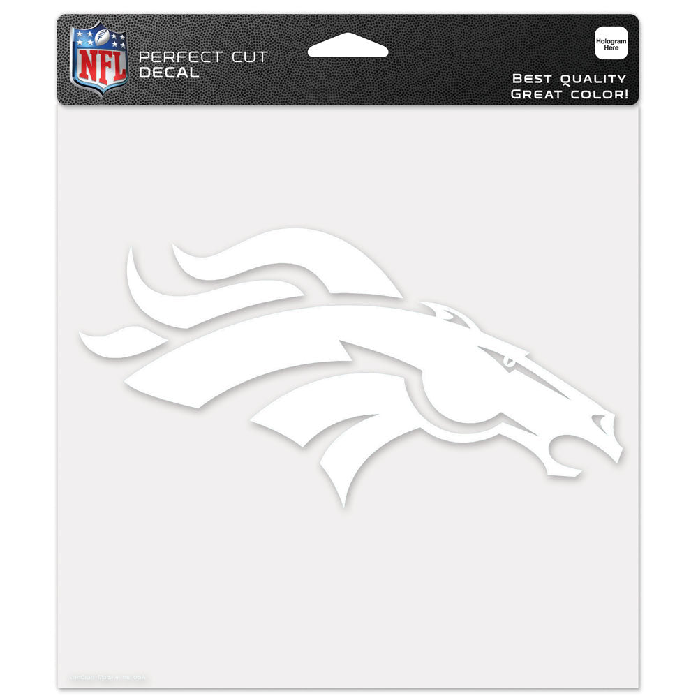 Denver Broncos 8" x 8" White Decal