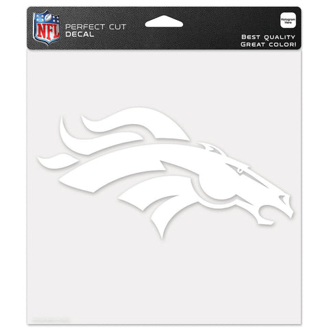 Denver Broncos 8" x 8" White Decal