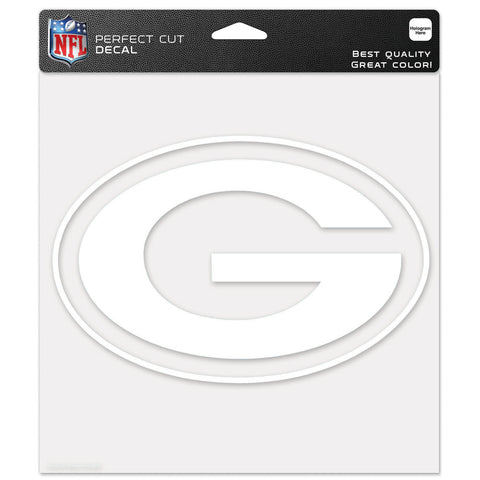 Green Bay Packers 8" x 8" White Decal