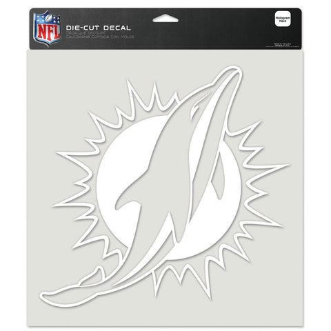 Miami Dolphins 8" x 8" White Decal
