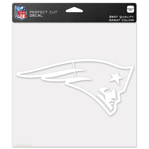 New England Patriots 8" x 8" White Decal