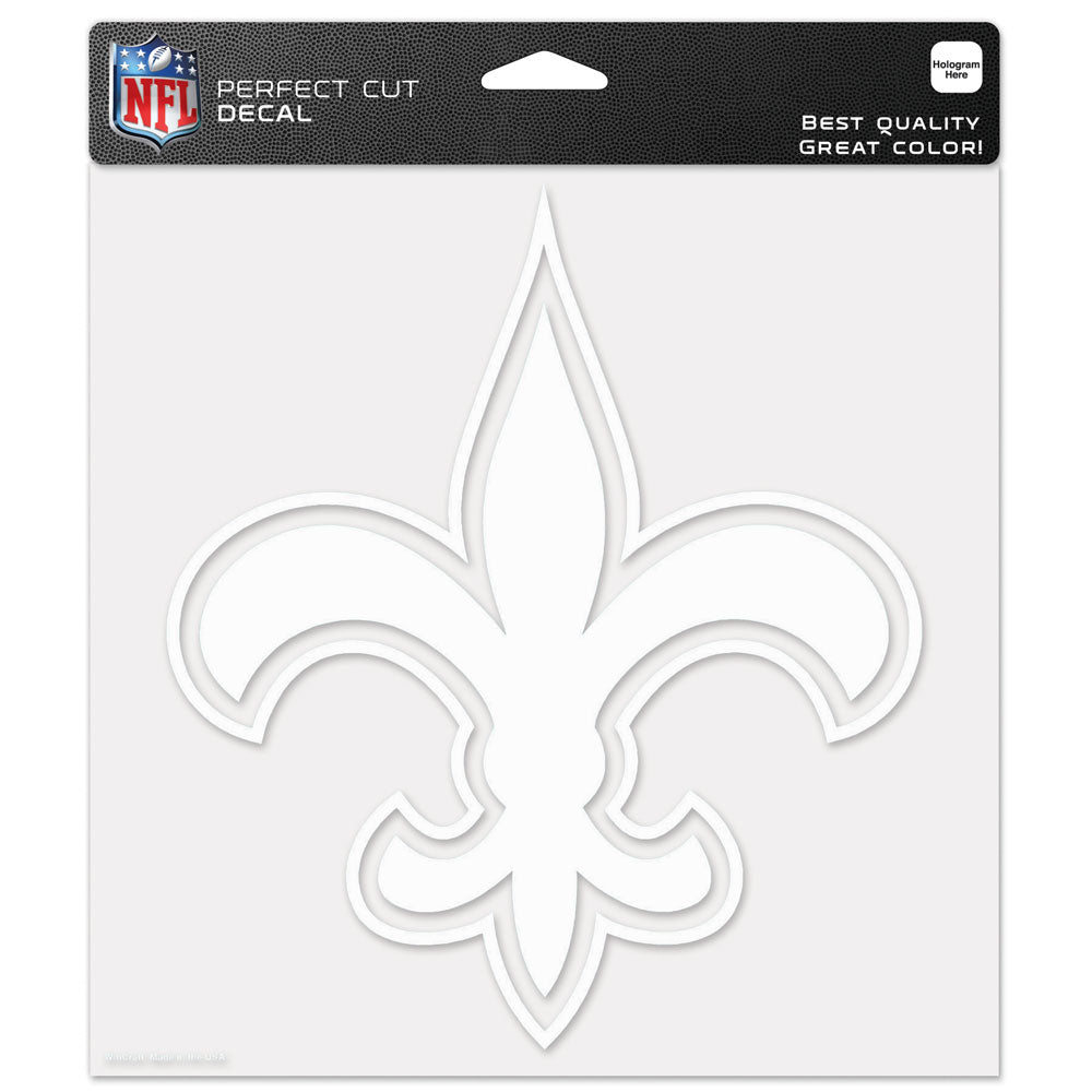New Orleans Saints 8" x 8" White Decal