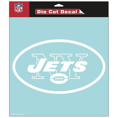 New York Jets 8" x 8" White Decal