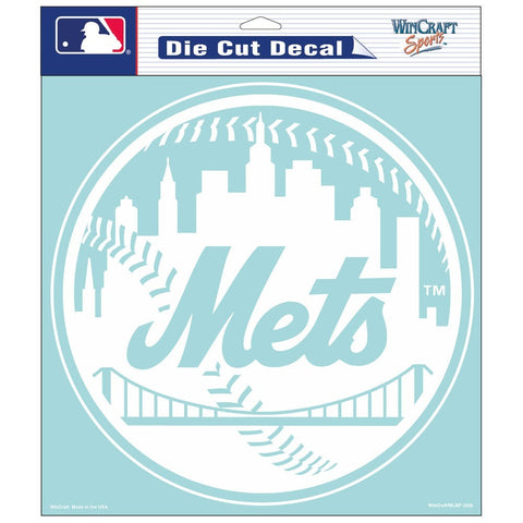 New York Mets 8" x 8" White Decal