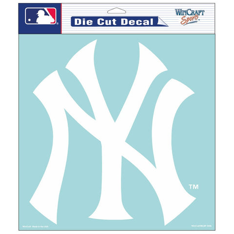 New York Yankees 8" x 8" White Decal