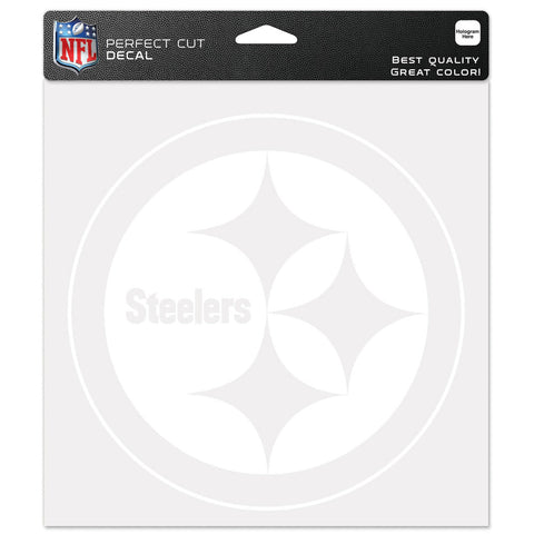 Pittsburgh Steelers 8" x 8" White Decal