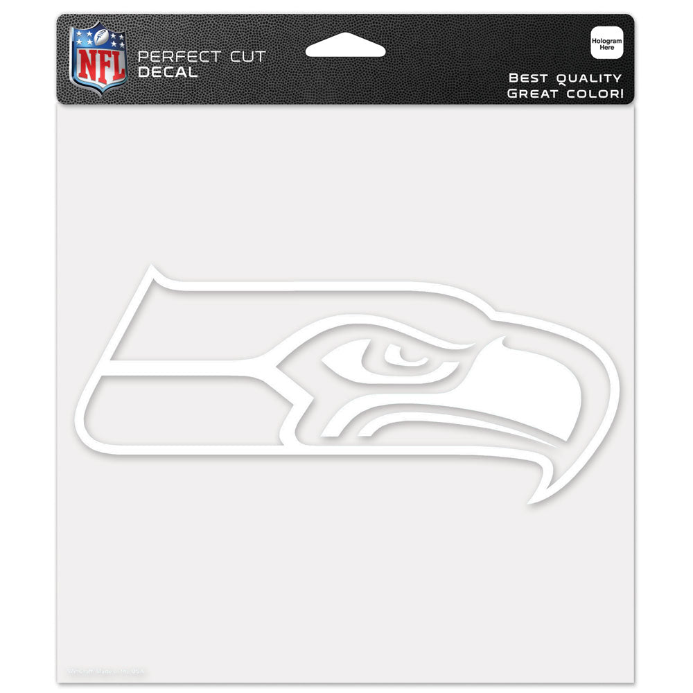 Seattle Seahawks 8" x 8" White Decal