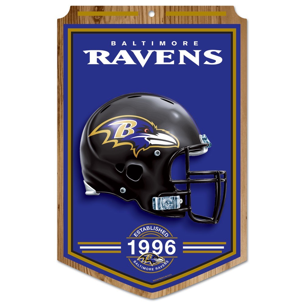 Baltimore Ravens Established Wooden Sign